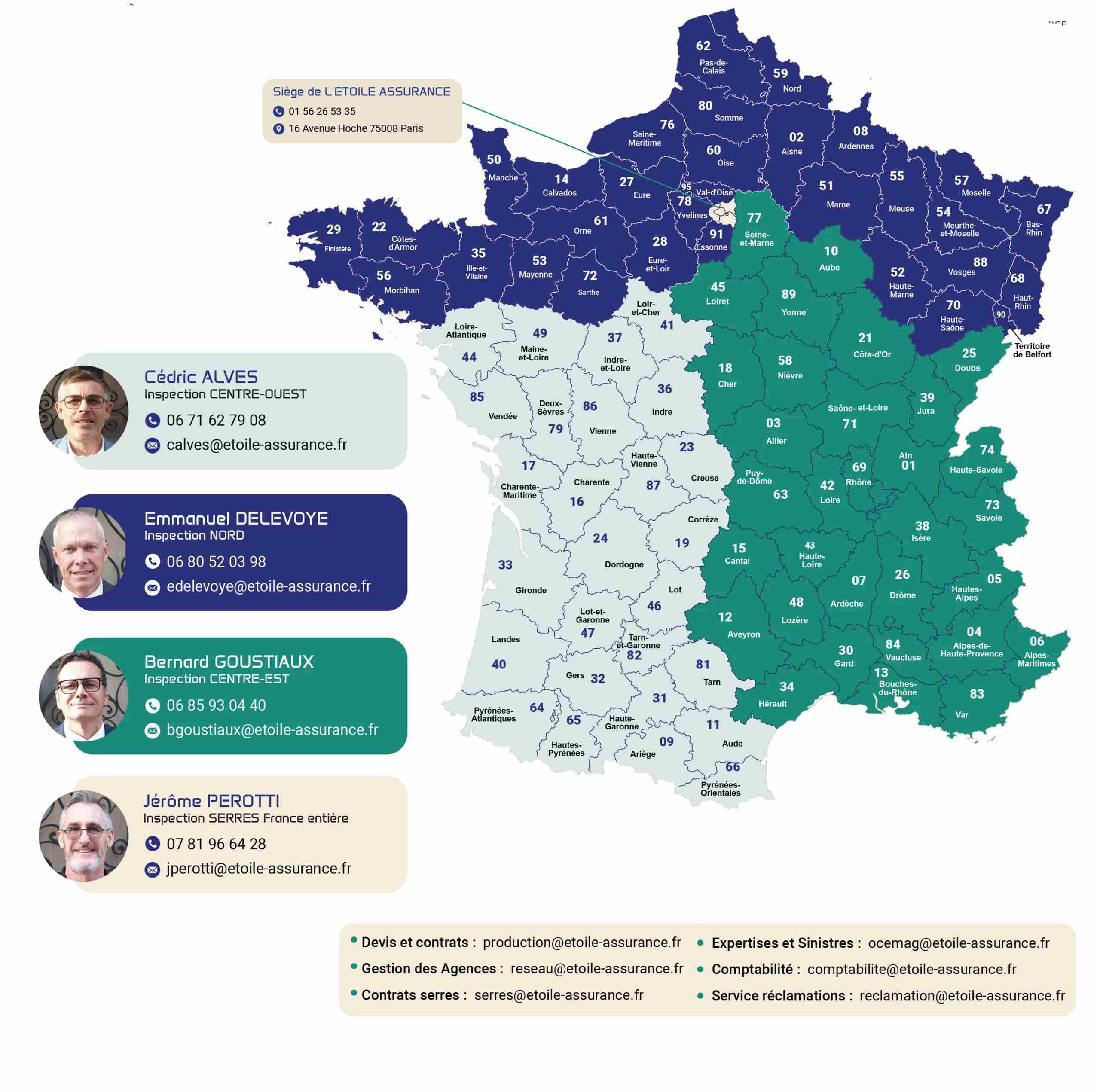 carte France inspection Etoile